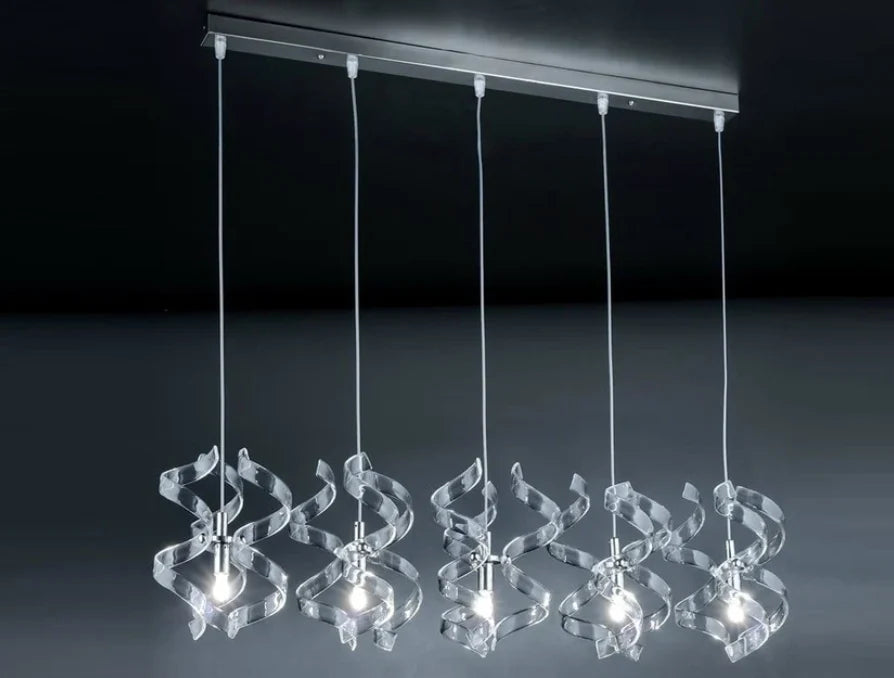 Astro 5 Lt Bar Chandelier Metal Lux