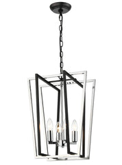 Franklite, Aviary 4lt Lantern Matt Black And Chrome Large