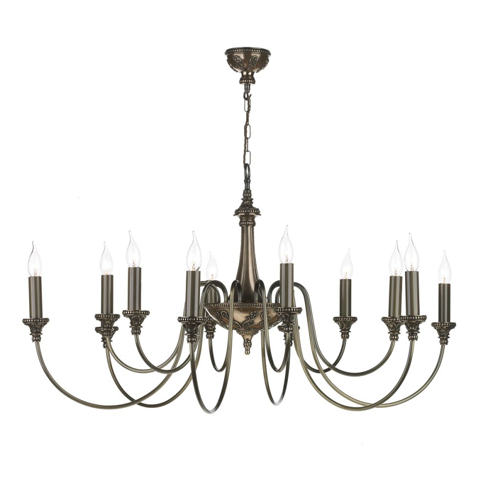 David Hunt Lighting Bailey 12 Light Chandelier Polished Bronze