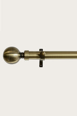 Laura Ashley, 28mm Ball End Eyelet Curtain Pole, Antique Brass
