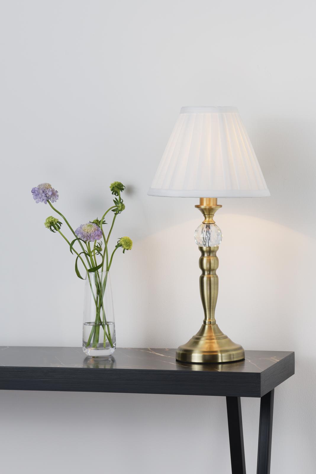 Beau Touch Table Lamp Antique Brass With Shade