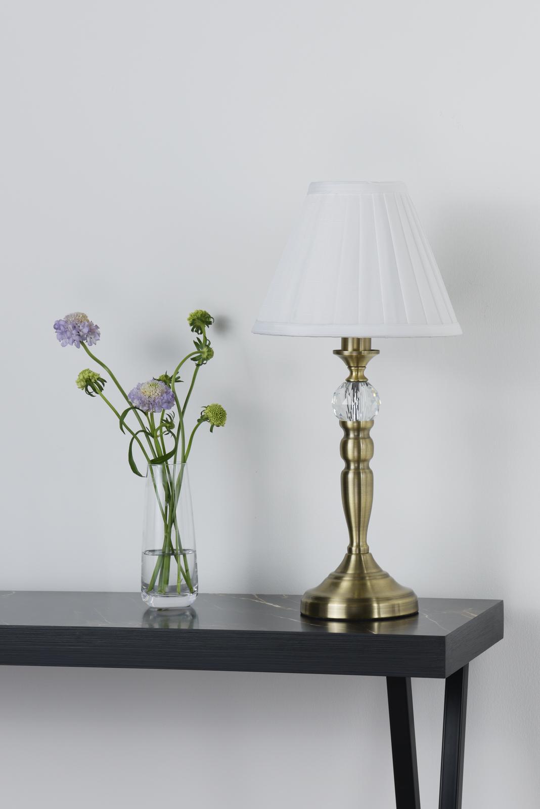 Beau Touch Table Lamp Antique Brass With Shade