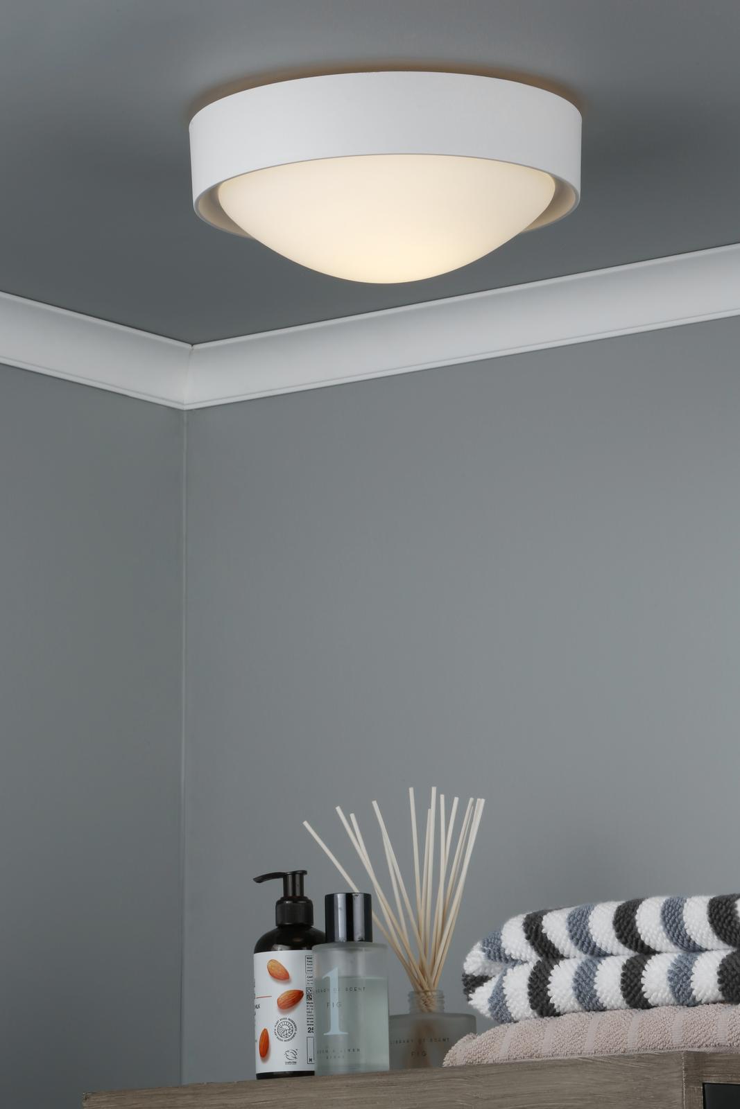 Beta Bathroom Flush Cream & Opal Glass IP44