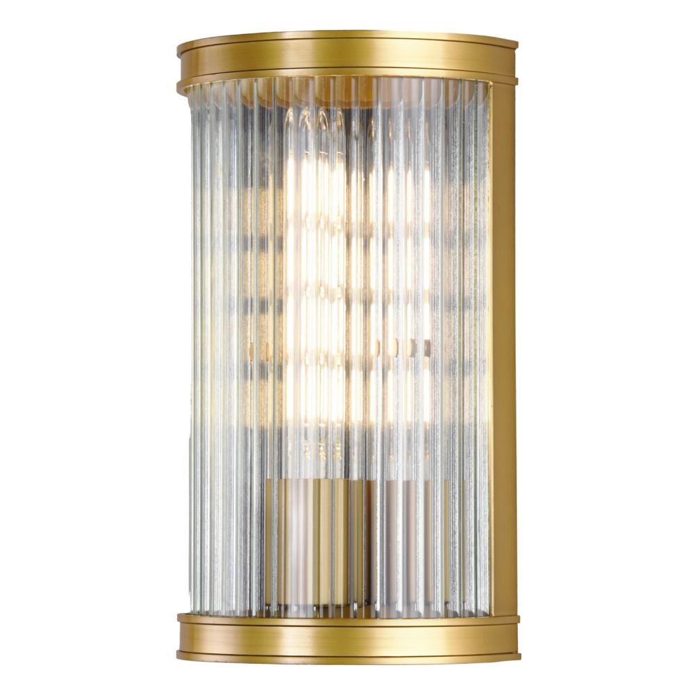 Bianka Wall Light Bronze and Ribbed Glass