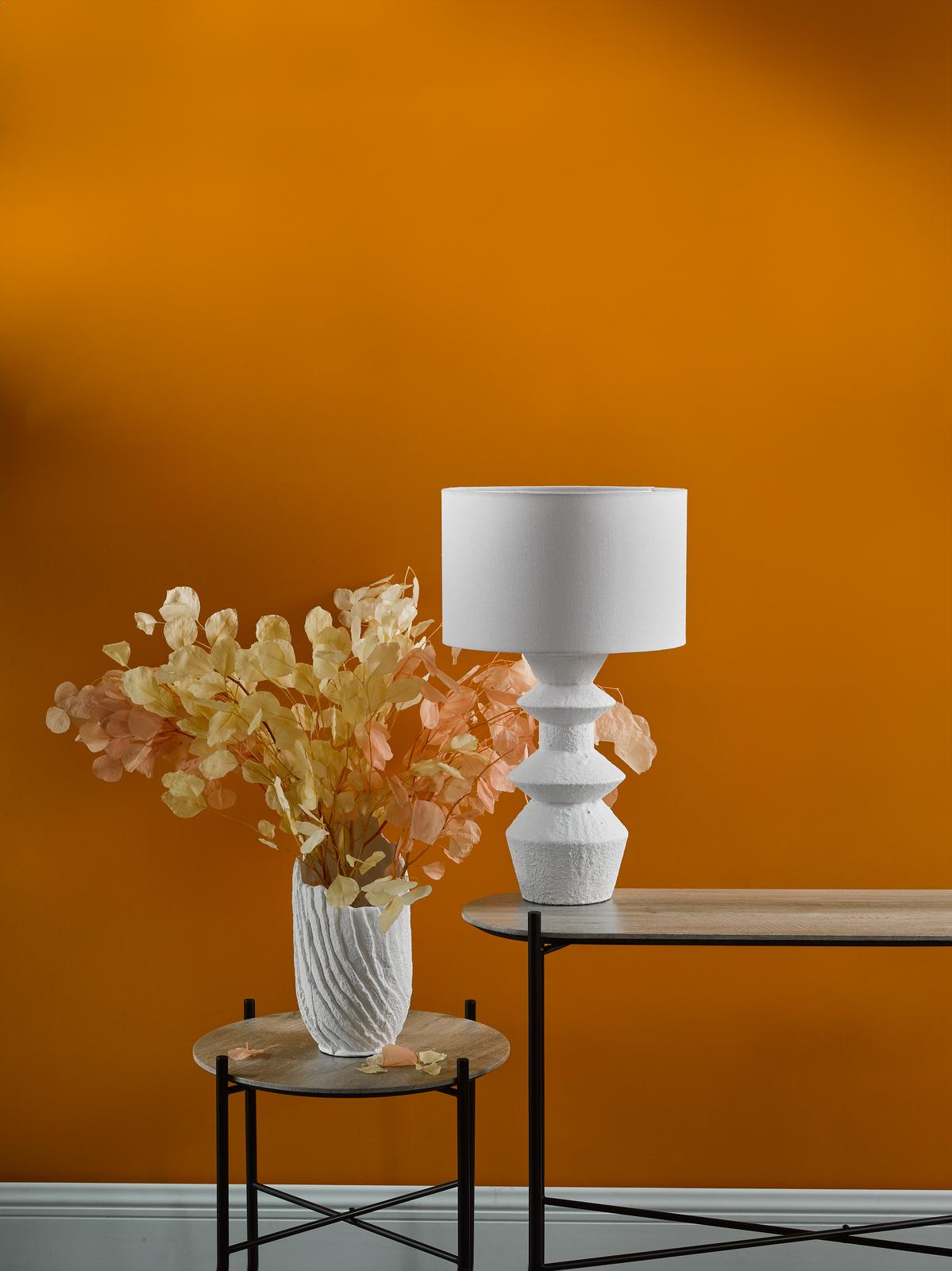 Bidelia Table Lamp Matt White With Shade