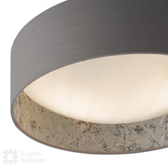 English Heritage Birch 2 Light Flush Taupe and Multi Coloured