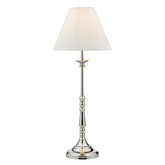 Blenheim Table Lamp Polished Nickel With Shade