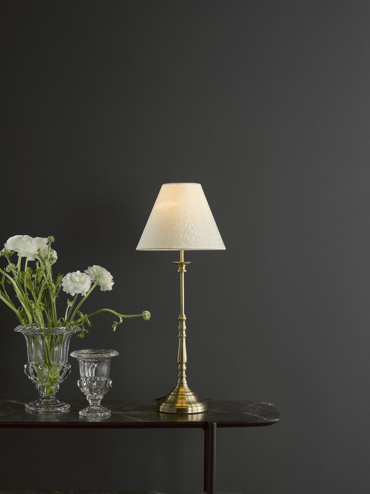 Blenheim Table Lamp Antique Brass With Shade
