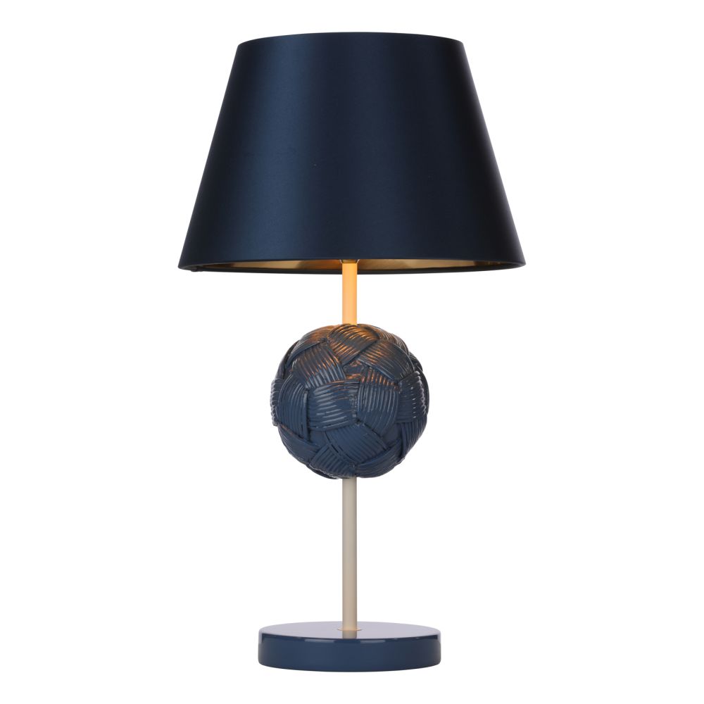 Bodkin table lamp in Persian Blue & Coconut