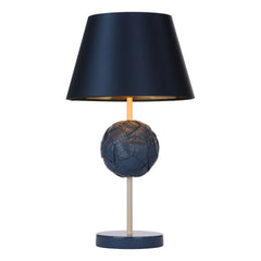 Bodkin table lamp in Persian Blue & Coconut