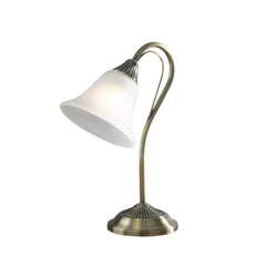 Boston Table Lamp Antique Brass Opaque Glass