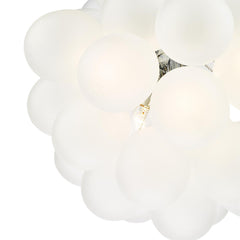 Bubbles 6 Light Pendant Polished Chrome Frosted Glass