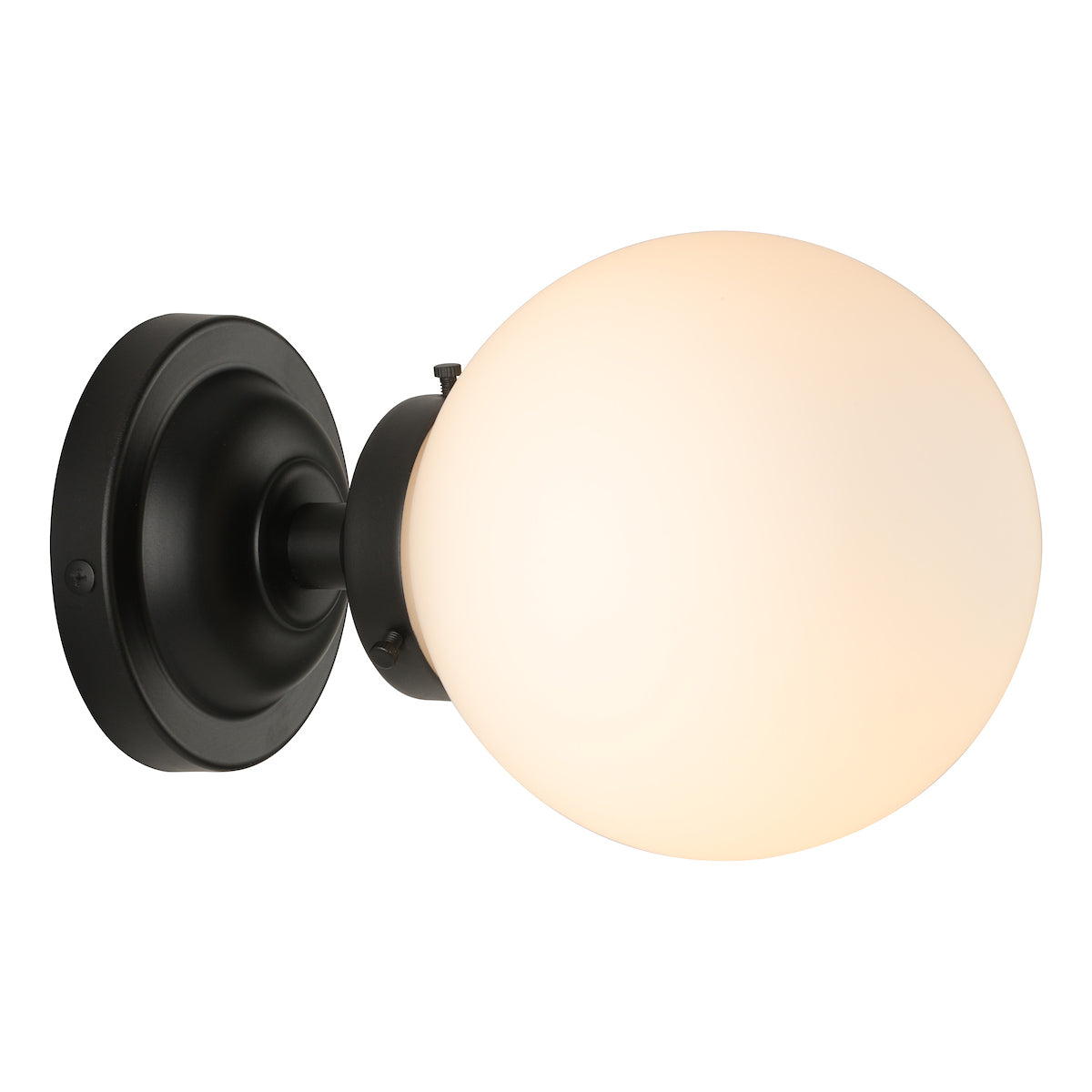 Buckley Single Wall Light, Black, IP44 Rated