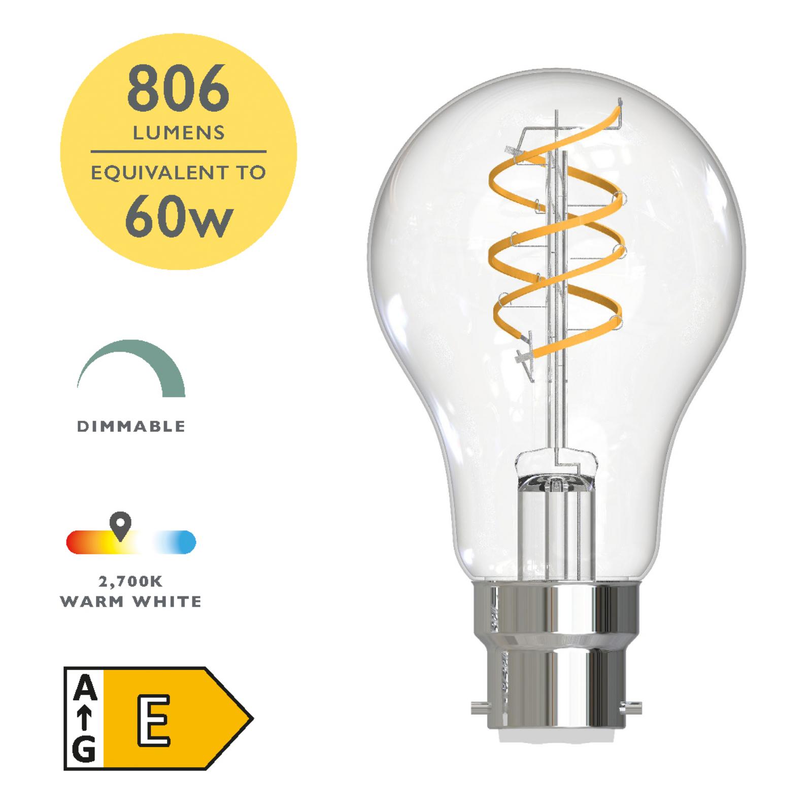 (SOLD AS 6PK) B22 A60 LED DIMM LAMP 7.2W 806LM 270