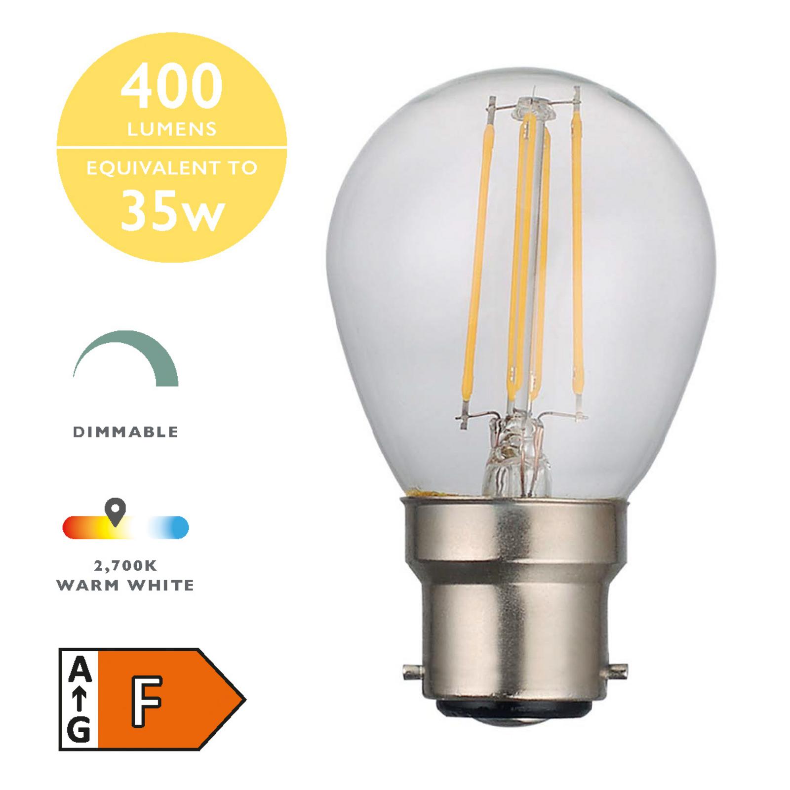 INDIVIDUAL B22 LED DIMM GB LAMP 4W 400LM CLEAR