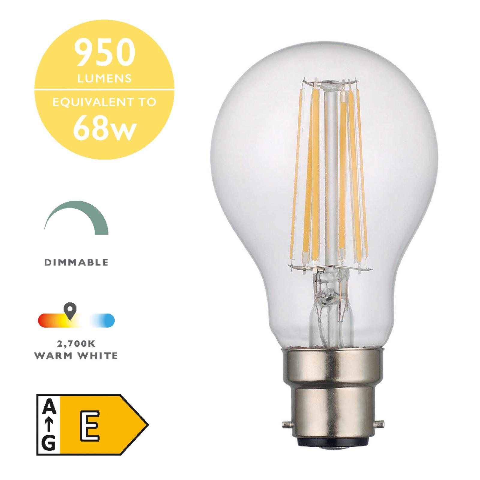 INDIVIDUAL B22 LED DIMM GLS LAMP 8W 950LM CLEAR