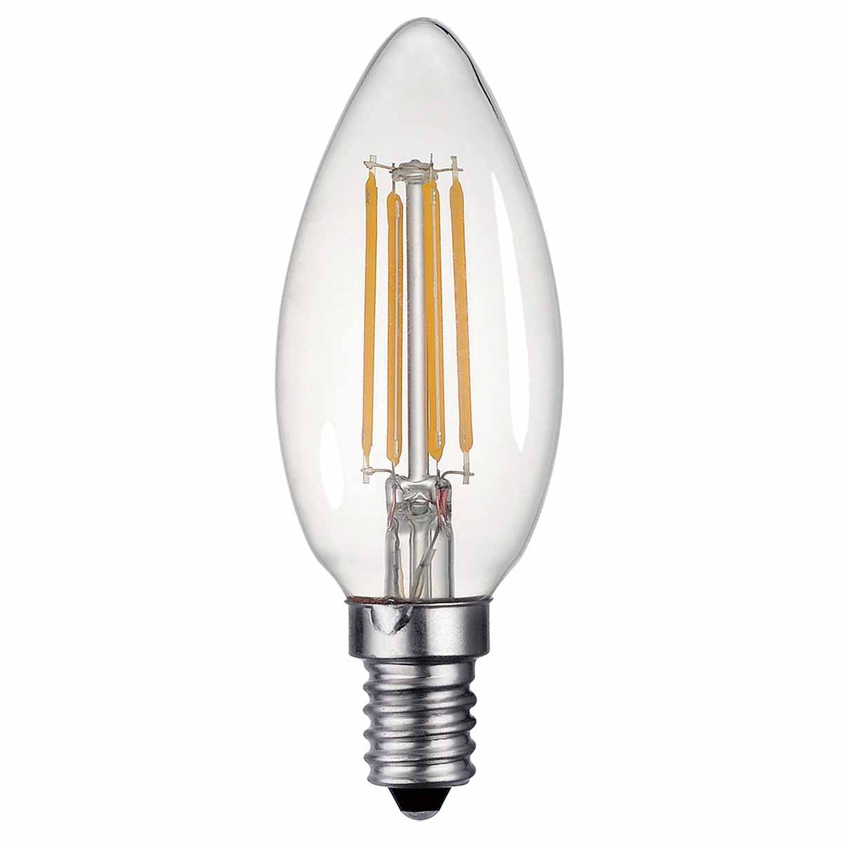E14 Dim 4W 400Lm C35 Candle Lamp Clear - The Light Company