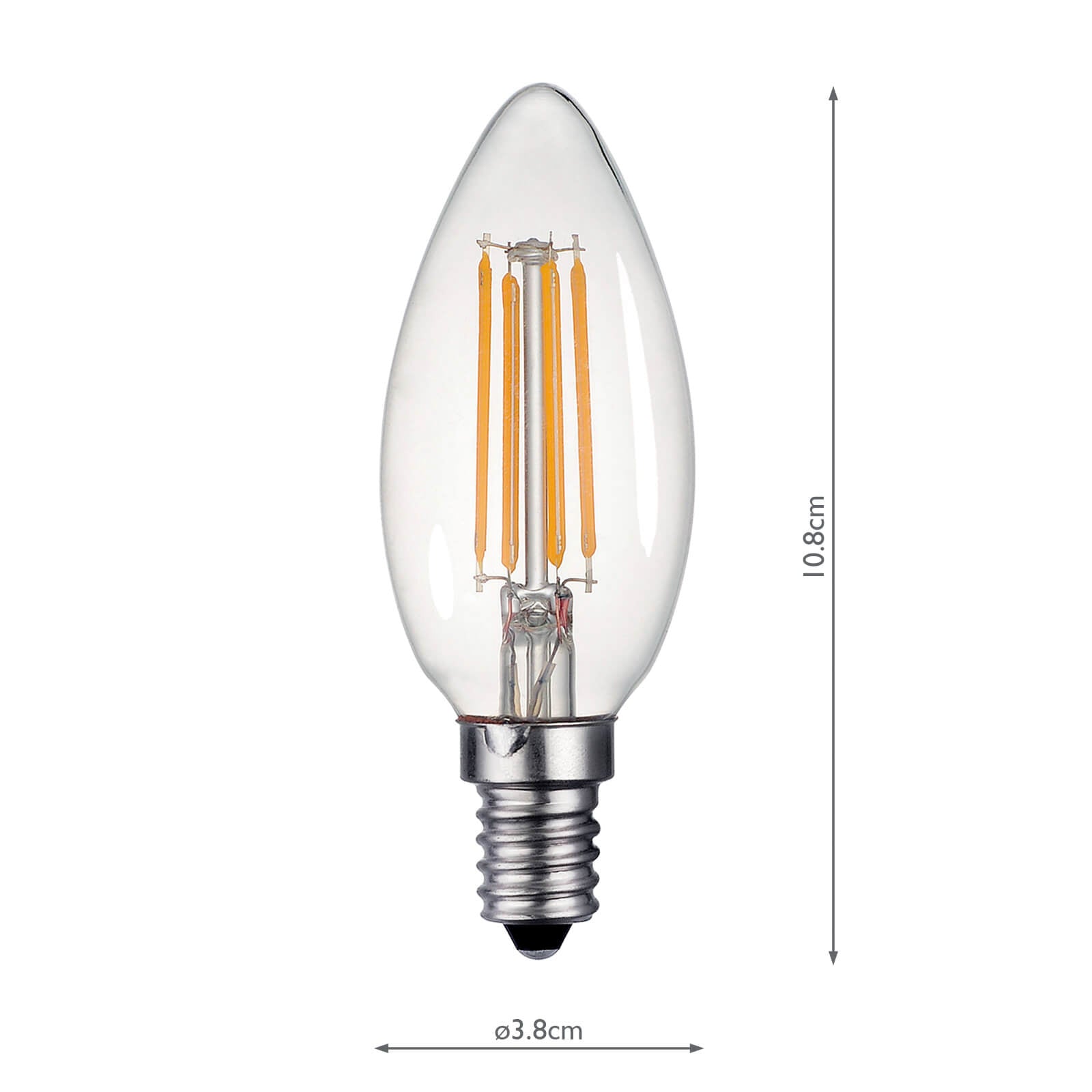 INDIVIDUAL  E14 DIM 4W 400LM C35 CANDLE LAMP CLE