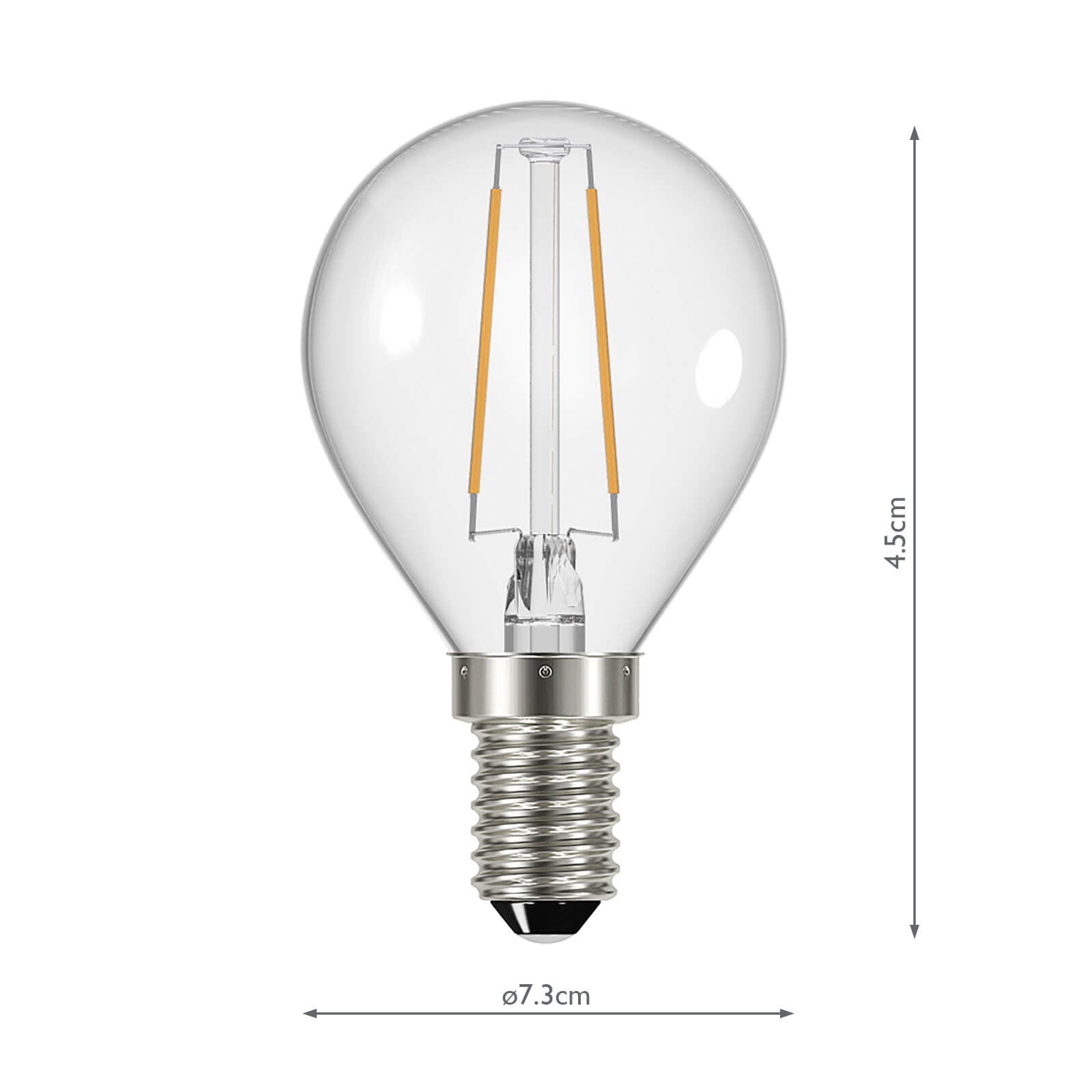 (SOLD AS 5PK) E14 LED DIMM GB LAMP 4W 400LM CLEAR