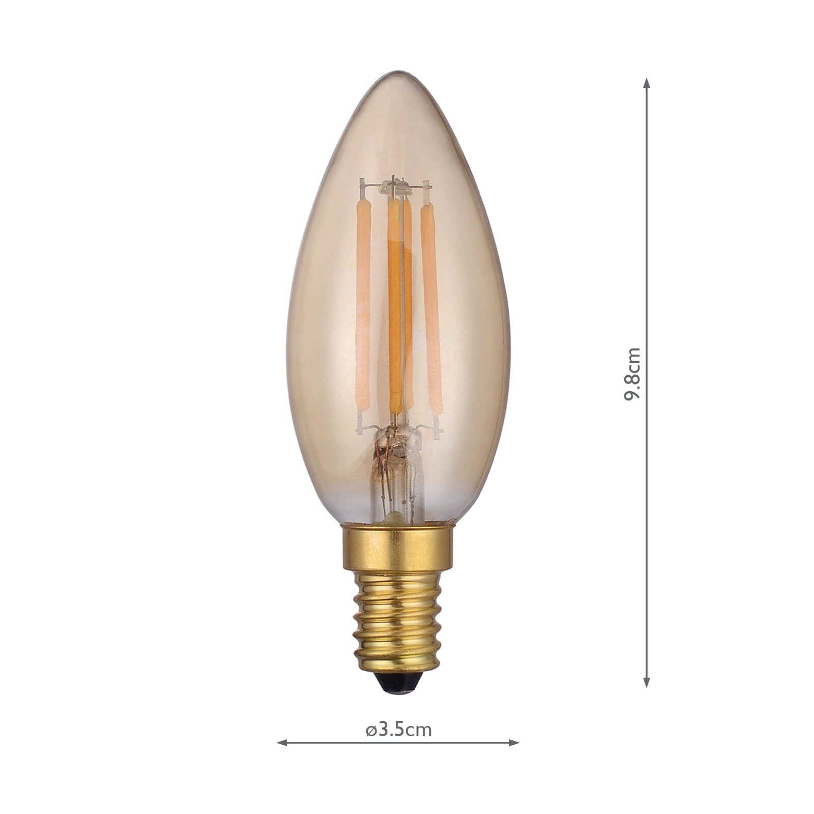 (SOLD AS 5PK)E14 LED DIMM VINT CNDL LAMP 4W 250LM