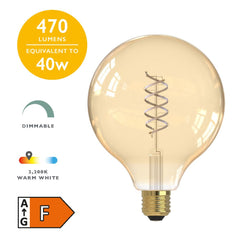 (Pack of 4) LED ES/E27 Globe Light Bulb (Lamp) 5.5w 470lm 2200k