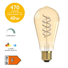 (Pack of 6) LED ES/E27 GLS Light Bulb (Lamp) 5.5w 470lm 2200k