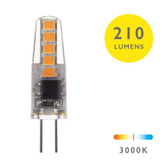 10 Pack G4 LED LAMP 2.0W 210LM 3000K CLEAR