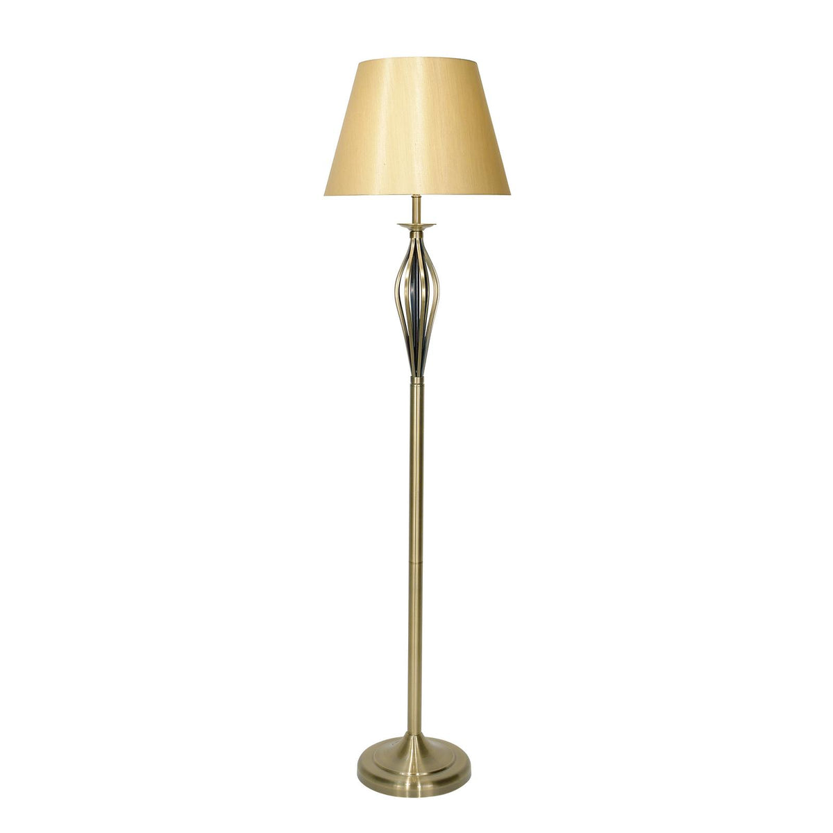 Bybliss Floor Lamp Antique Brass With Shade (Multipack)