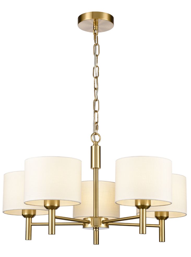 Franklite Barolo 5 Light Aged Brass