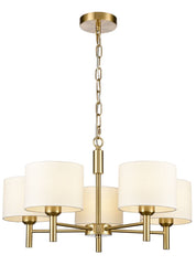 Franklite Barolo 5 Light Aged Brass