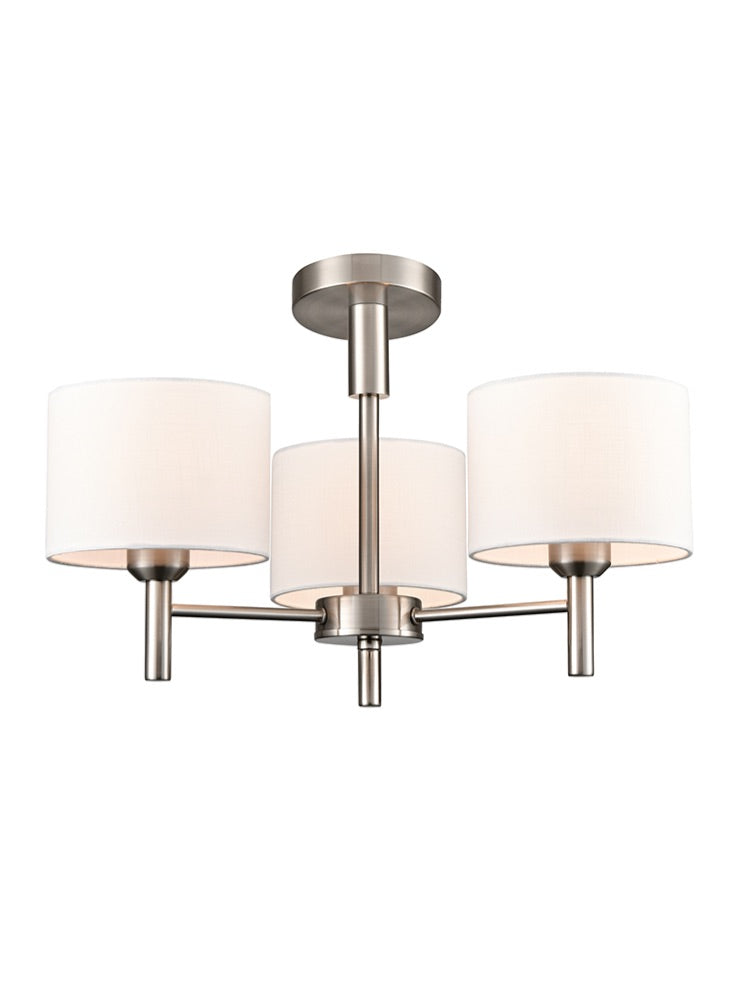 Franklite Barolo 3 Light Satin Nickel