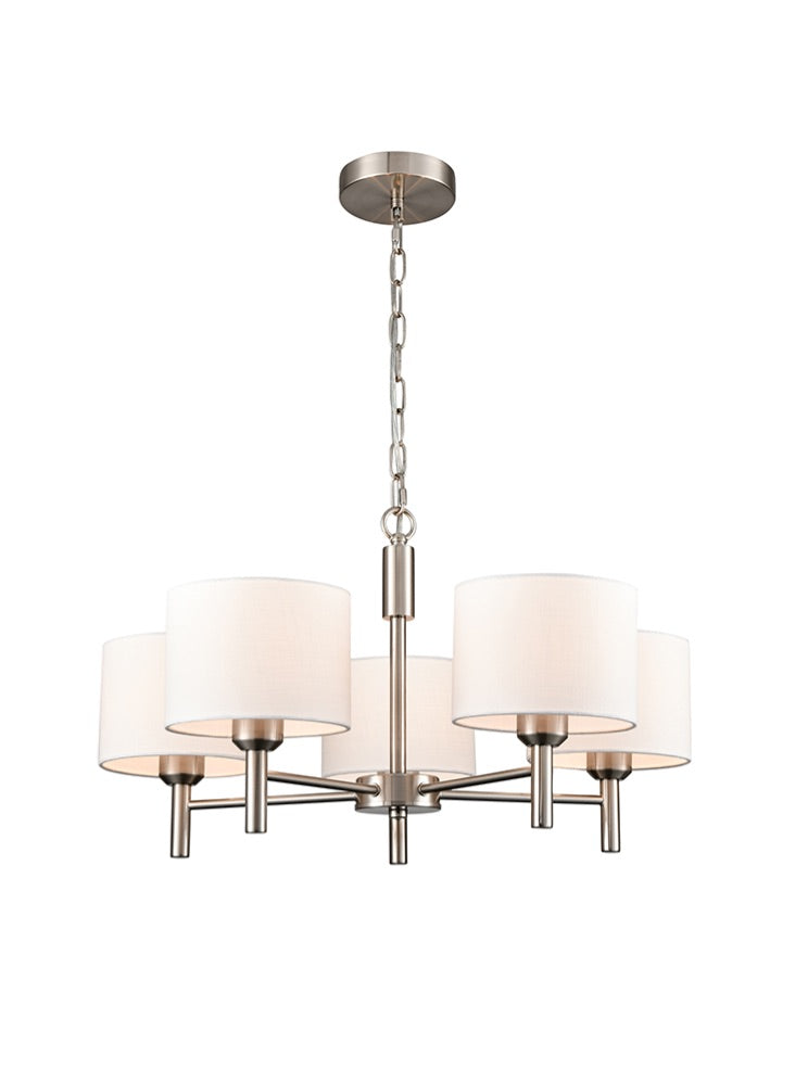 Franklite Barolo 5 Light Satin Nickel