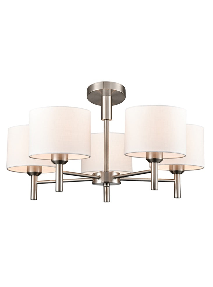 Franklite Barolo 5 Light Satin Nickel