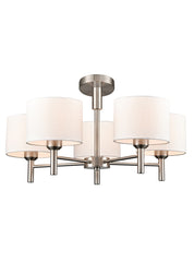 Franklite Barolo 5 Light Satin Nickel
