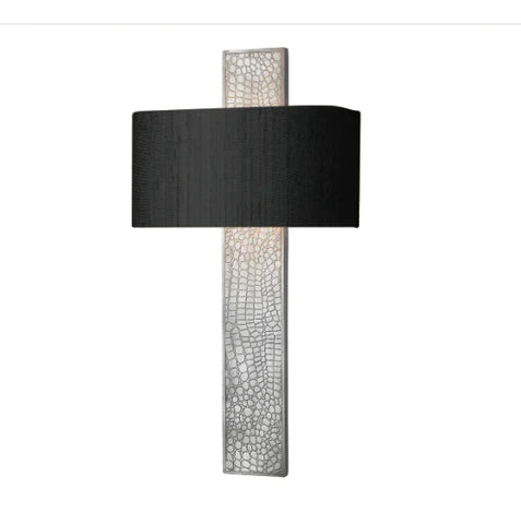Black Wall Lights Croc Pewter