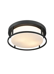Blaine Black Painted 300mm Flush Ceiling Fitting