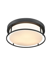 Blaine Black Painted 380mm Flush Ceiling Fitting