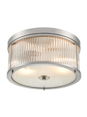 Franklite Bonham Satin Nickel Flush Ceiling Fitting