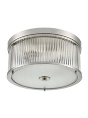 Franklite Bonham Satin Nickel Flush Ceiling Fitting