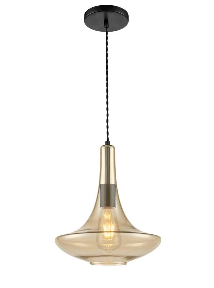 Bordeaux Amber Glass Finish Pendant
