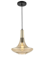 Bordeaux Amber Glass Finish Pendant