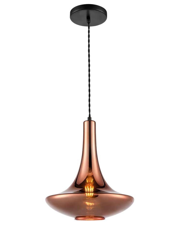Bordeaux Copper Glass Finish Pendant