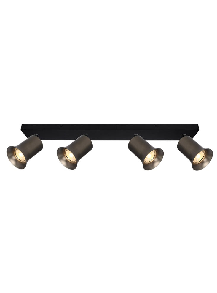 Broadway 4lt Spotlight Matt Black with Bronze sleeve