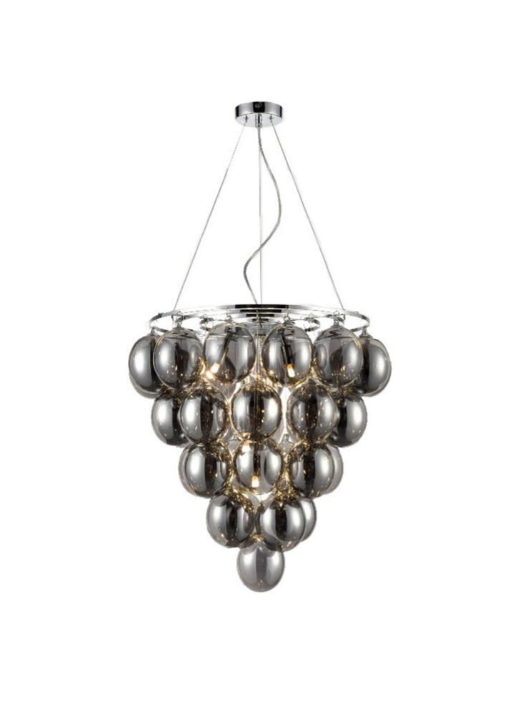 Franklite Bubbles Smoke Pendant 6 light