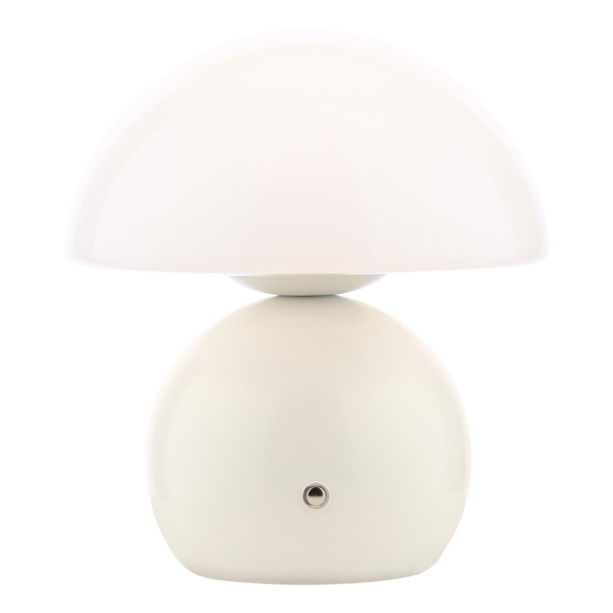 Caesar Rechargeable Table Lamp White and Opal Glass LED