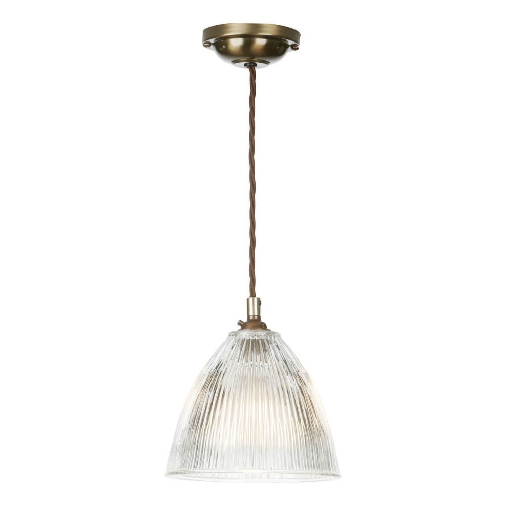 David Hunt Lighting Cambridge Single Pendant In Antique Brass