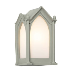 Canterbury Outdoor Wall Light Sage Green and Frosted Glass IP44
