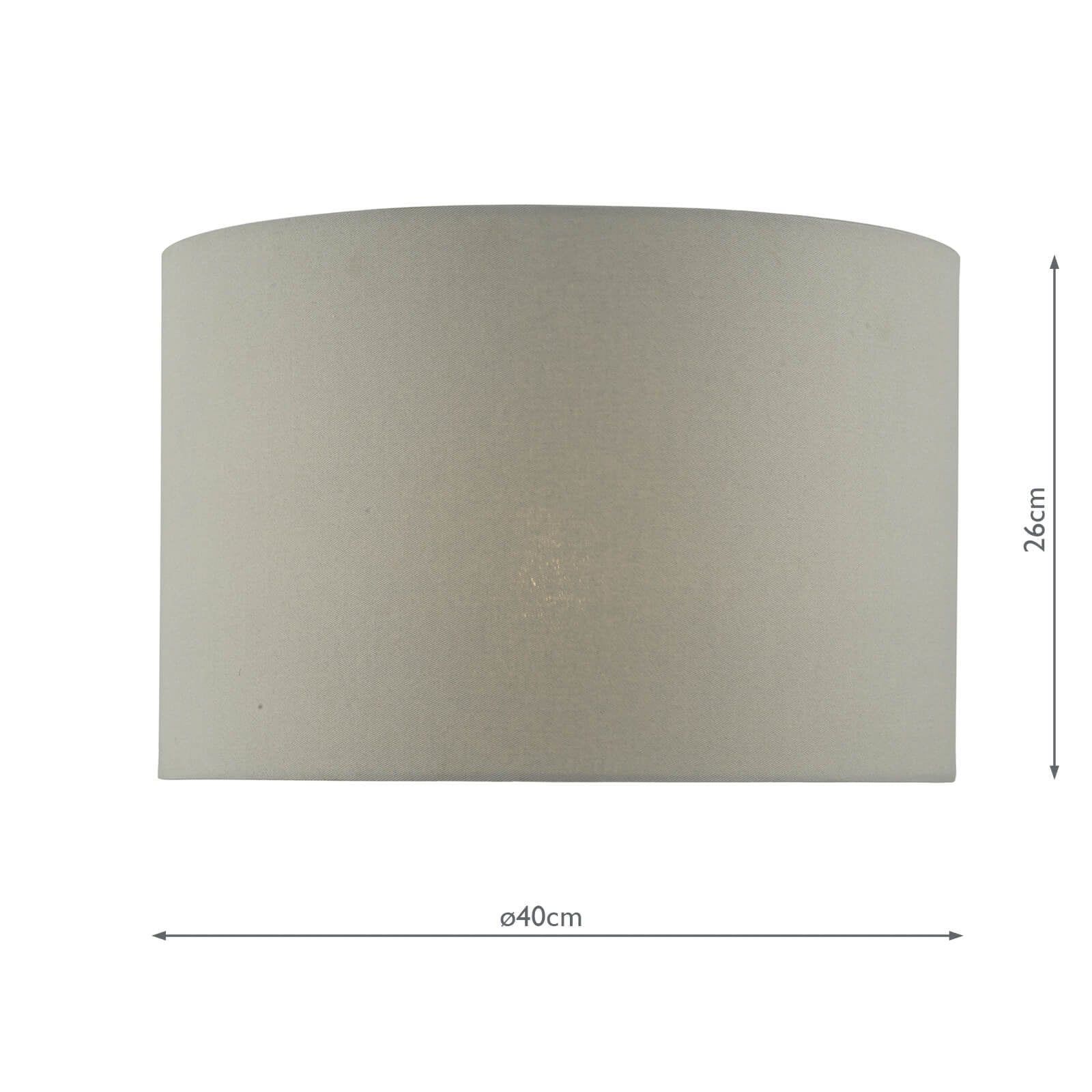 Cassandra Grey Cotton Drum Shade 40cm