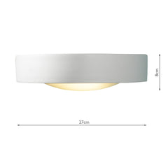 Catalan Wall Washer White Ceramic