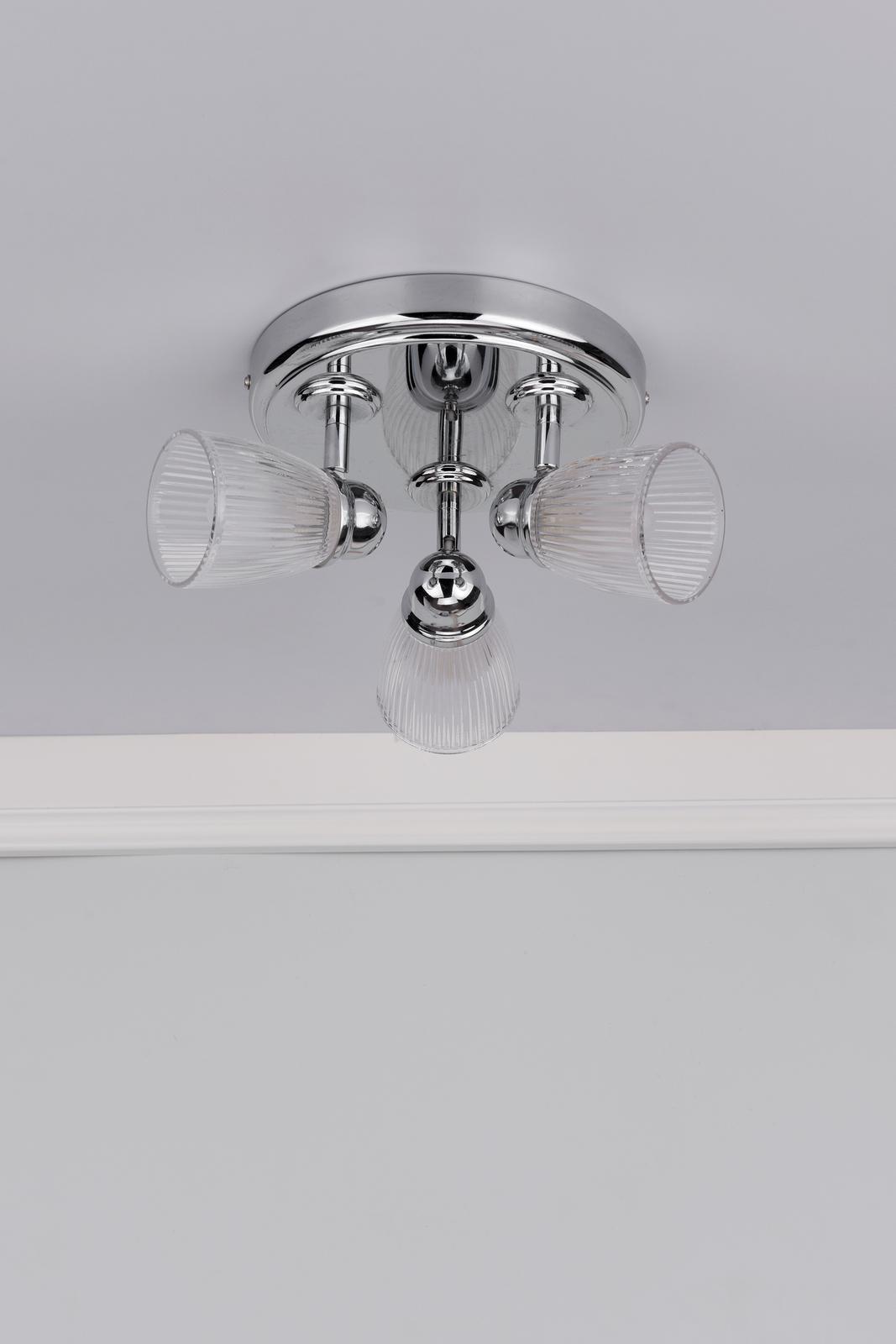 Cedric Bathroom 3 Light Spotlight Polished Chrome Glass IP44